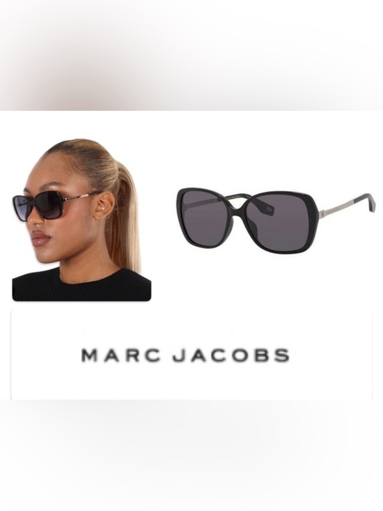 Marc Jacobs Accessories - NEW [Marc Jacobs] Butterfly Full Rim Black w Silver Designer Sunglasses 304/S
